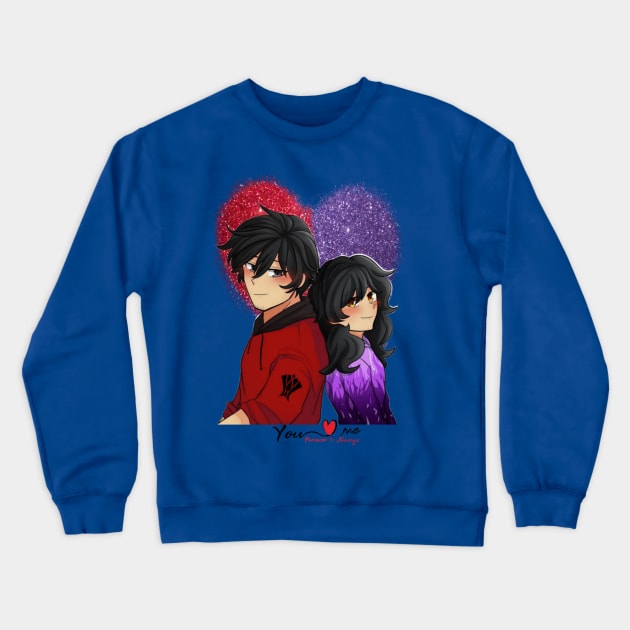 aaron aphmau :Heartfelt Harmony Crewneck Sweatshirt by Fadedstar